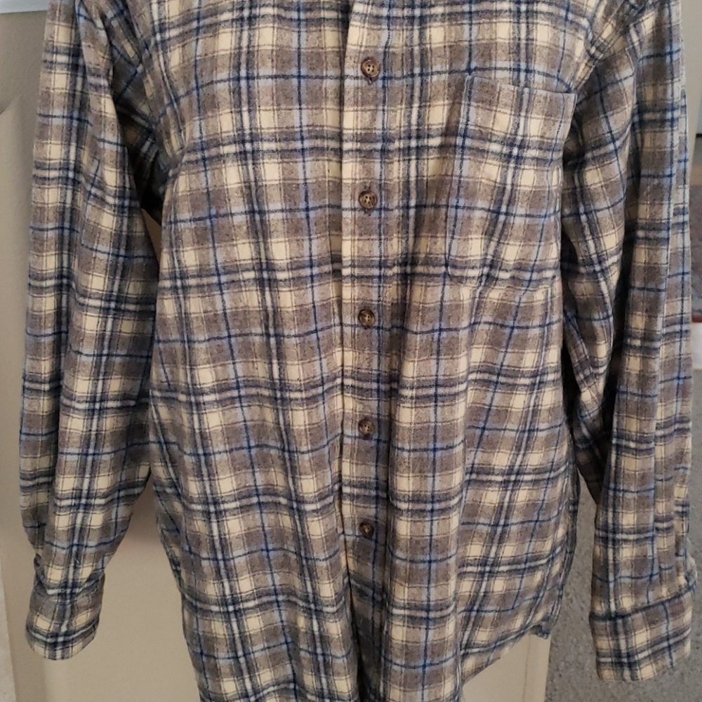 Pendleton Genuine Wool Button Down Plaid Shirt L - image 3